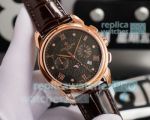 Swiss Patek Philippe Grand Complication Replica Watch Rose Gold Black Dial